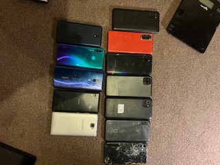 job lot of android phones broken or locked
