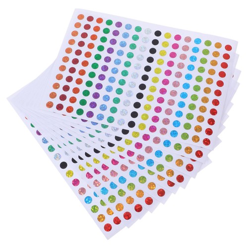 Clour Code Sticker 100 Sheets Dot Stickers Removable Adhesive Color Coding Color-code ...