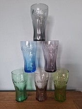 Coca-cola Coke Coloured Glasses McDonald's Promo Set of 6