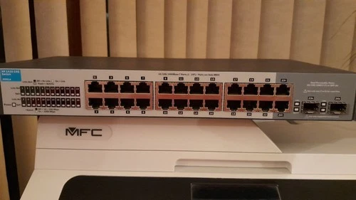 HP  Office Connect 1410-24G L2 switch. 24 GbE+2 SFP. Including Rack mount kit.