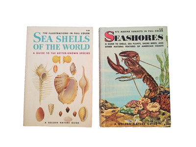 Golden Nature Guides Lot: Sea Shells Flowers Trees Birds Zim Martin Abbott