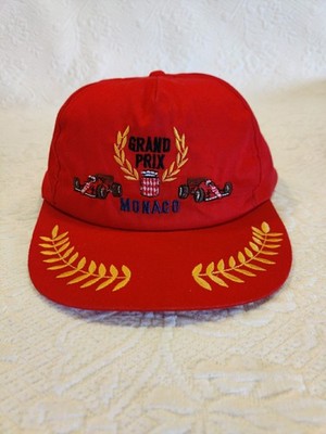 Vintage 90s Formula 1 Grand Prix Monaco Racing Cap Embroidered Logo Snapback 