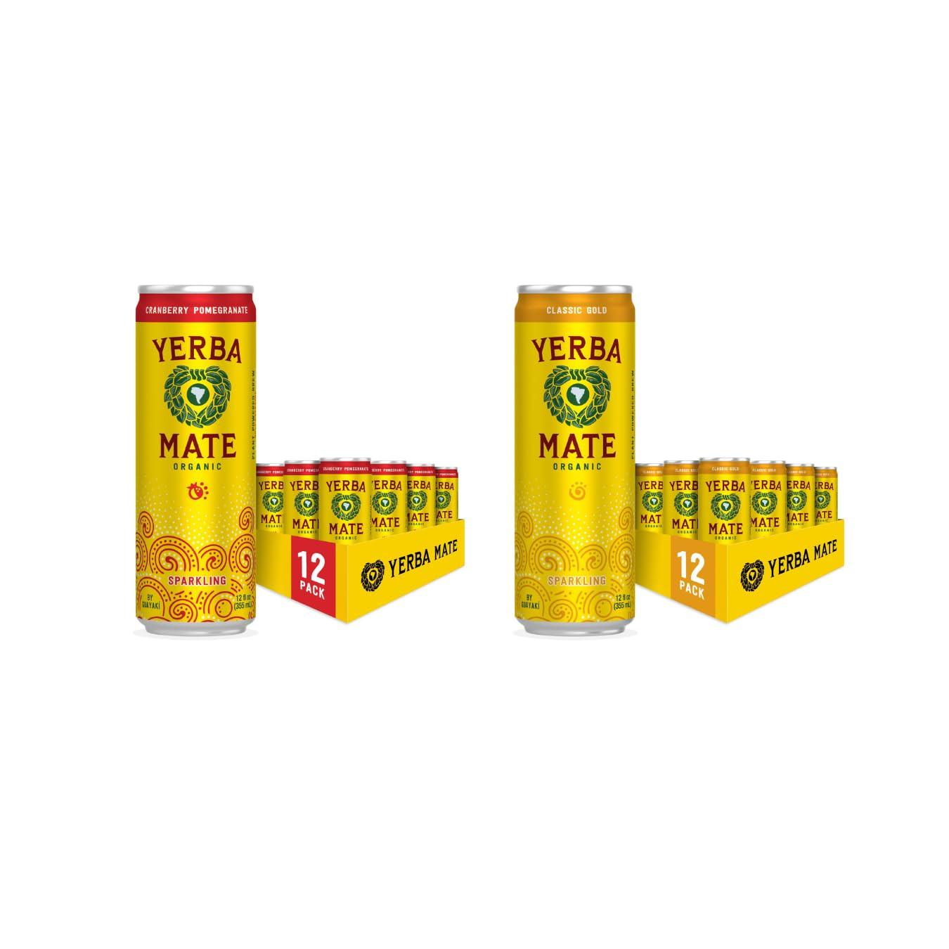 Organic Yerba Mate Energy Drink Bundle - Cranberry Pomegrana