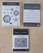 BRAND NEW Stampin Up SEASIDE WISHES Stamp Set + Dies + Hybrid Embossing Folder