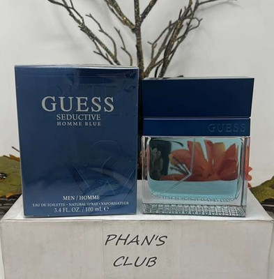 Guess Seductive Homme Blue 3.4oz Eau de Toilette Woody Aquatic Cologne for Men