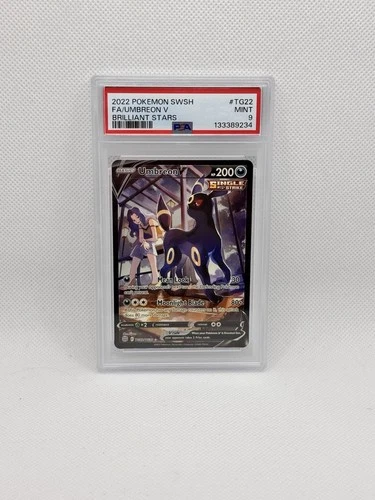 Umbreon V TG22/TG30 Swsh09: Brilliant Stars Trainer Gallery Holo PSA 9