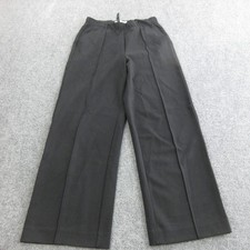 Everlane Dress Pants Womens S Black Knit Cropped Wide Leg Drawstring Waist
