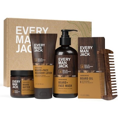 Beard Essentials Gift Set for Men   Complete Routine with 5 Full-Size Essenti...