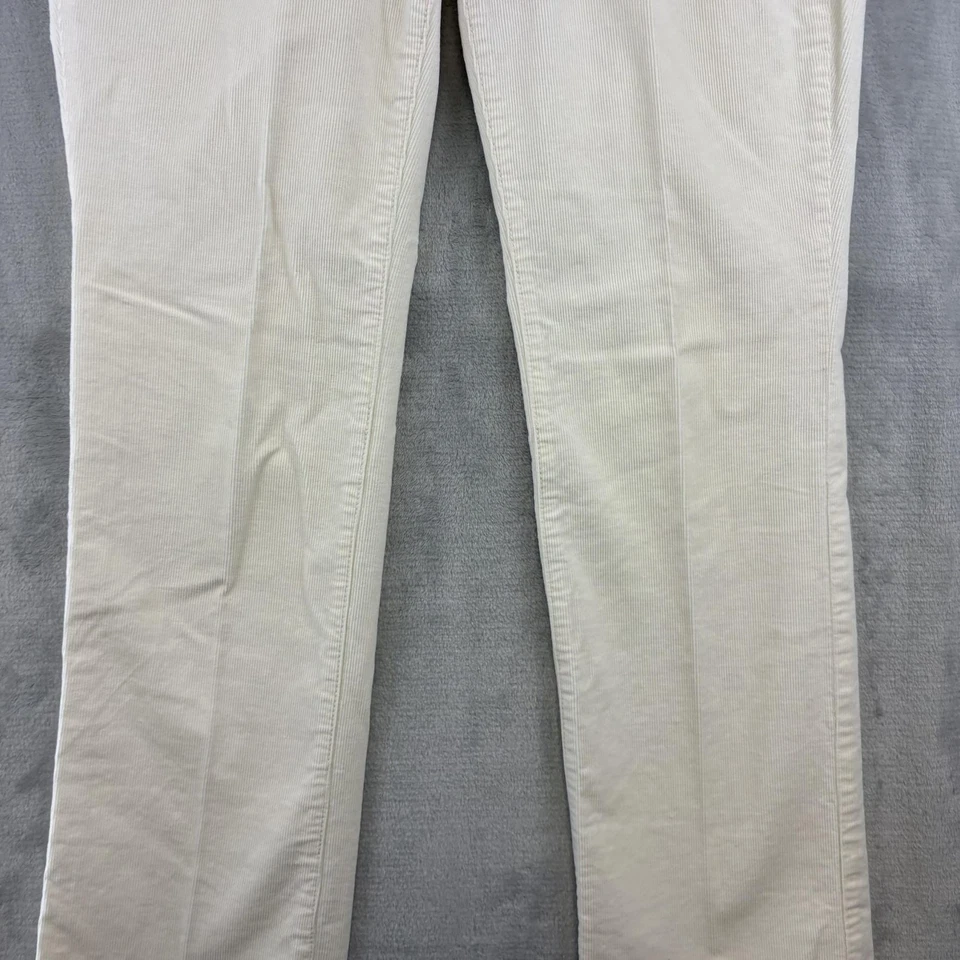 Calça Talbots de veludo feminina 8 marfim curvilínea perna reta 5 bolsos elástica - Imagem 4 de 4