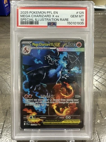 Pokemon 2025 Mega Charizard X ex 125/094 SIR Phantasmal Flames GEM MINT PSA 10