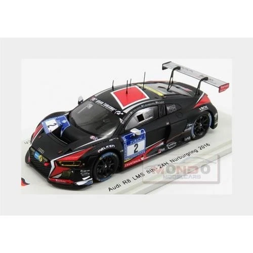 1:43 Spark Audi R8 Lms #2 24H Nurburgring 2016 Leonard Frijns E. Sandstrom SG238 Foto 2 de 2