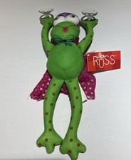RUSS Soft Fabric Frog Witch Hat Cape With Suction Cups 11  NWT RARE Halloween