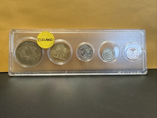 Icelandic Coin Set 5pc Late 50s - Early 60s