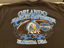 Harley Davidson T-shirt Mens Orlando Florida USA Size X-Large Eagle Graphic
