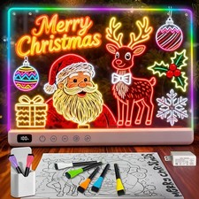 Colorful LED Drawing Board for Kids - Rechargeable Doodle Tablet, Educational