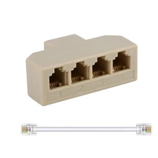 Phone Splitter Way Telephone Adapter RJ11 6P4C Female to Females for... 
