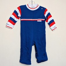 Vintage Health-Tex 80s Romper Striped One Piece Jumper 12 Months