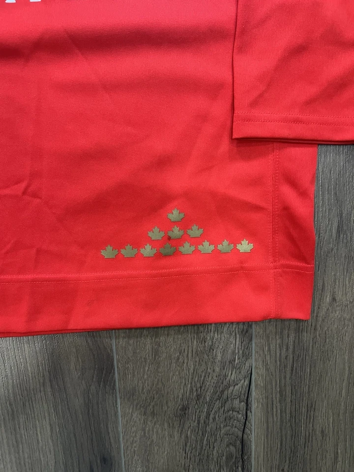 Camiseta deportiva de hockey Nike del equipo de los Juegos Olímpicos de Canadá 2014 grande roja IIHF dorada Foto 3 de 4