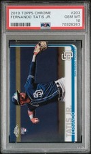 2019 Topps Chrome #203 Fernando Tatis Jr PSA 10 Gem Mint Rookie RC