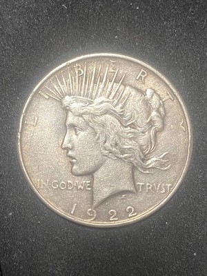 1922-D $1 Peace Dollar XF Details,   Nice coin! Harder Date.