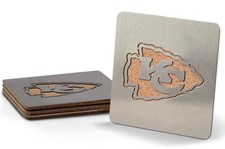 Stainless Steel Coasters - set of 4 - NFL Football - PICK YOUR TEAM