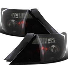 Tail Lights Assembly Pair for 2006-2011 Honda Civic Coupe Black Smoke