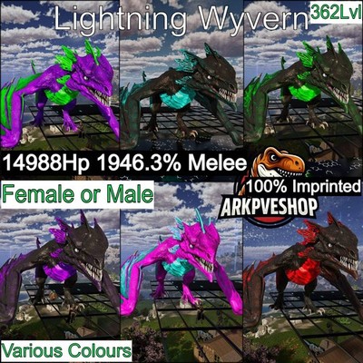 ASA PVE  Survival Ascended Lightning Wyvern Mix Farben Top Statistiken