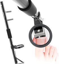 Long Handled Toenail Clippers with Magnifier, Ergonomic Wide Jaw for Thick