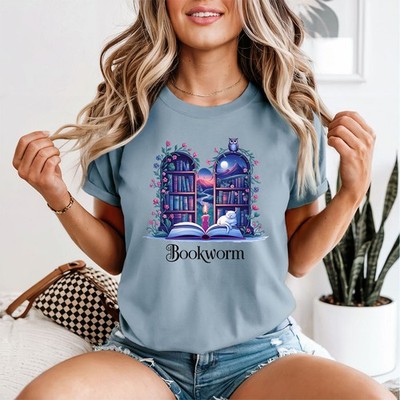 Bücherwurm Lesen Hobbys Damen T-Shirt literarisches Design