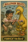 Mark Fidrych  as " The Bird " (a) BALLPARK BRATS Parody Art Card Detroit Tigers
