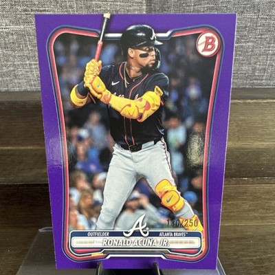 Bowman 2025 Ronald Acuña Jr. Atlanta Braves #23 Purple Parallel /250 Baseball