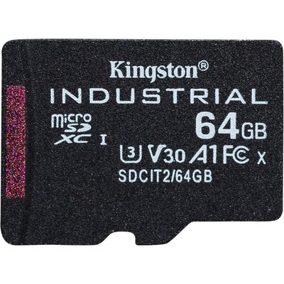 64GB Kingston Technology Industrial UHS-I Class 10 Micro SDXC Memory Card