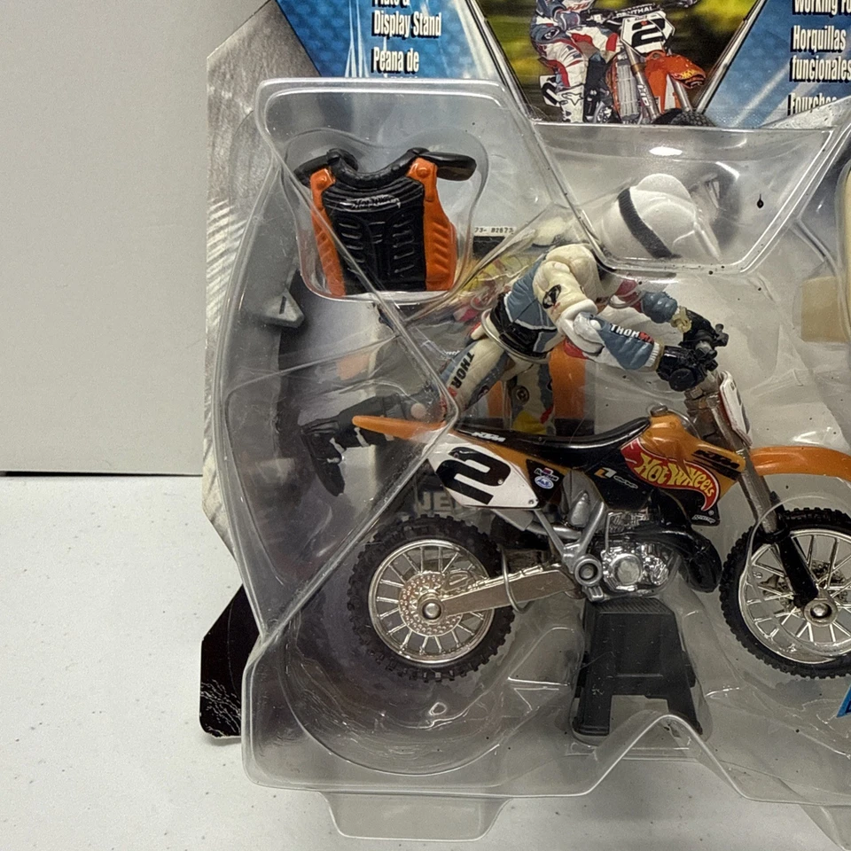 2003 Hot Wheels Moto X Jeremy McGrath #2 Dirt Bike Toy Motocross KTM Rare New - Image 4 of 4
