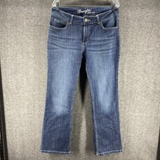 Wrangler Jeans Womens 11/34 Blue Straight Western Stretch Mid Rise Bootcut