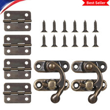 6PCS Jewelry Box Hinges and Latches Small Hinges for Wooden Box Jewelry Boxes...