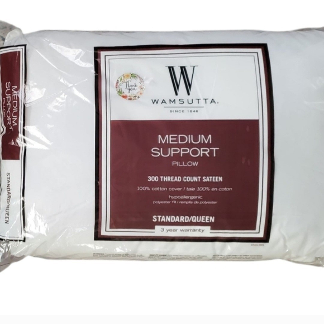 New Wamsutta Medium Support Standard/Queen Pillow. New In Package