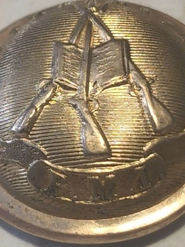PMI NY School Button CIVIL WAR COAT BUTTON ~ SCHYLER H&G  NEW YORK