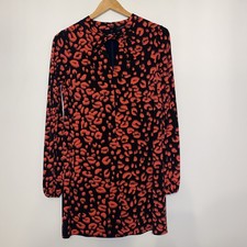 Cynthia Steffe Red Black Cutout Dress S Petite Abstract Fitted Cocktail