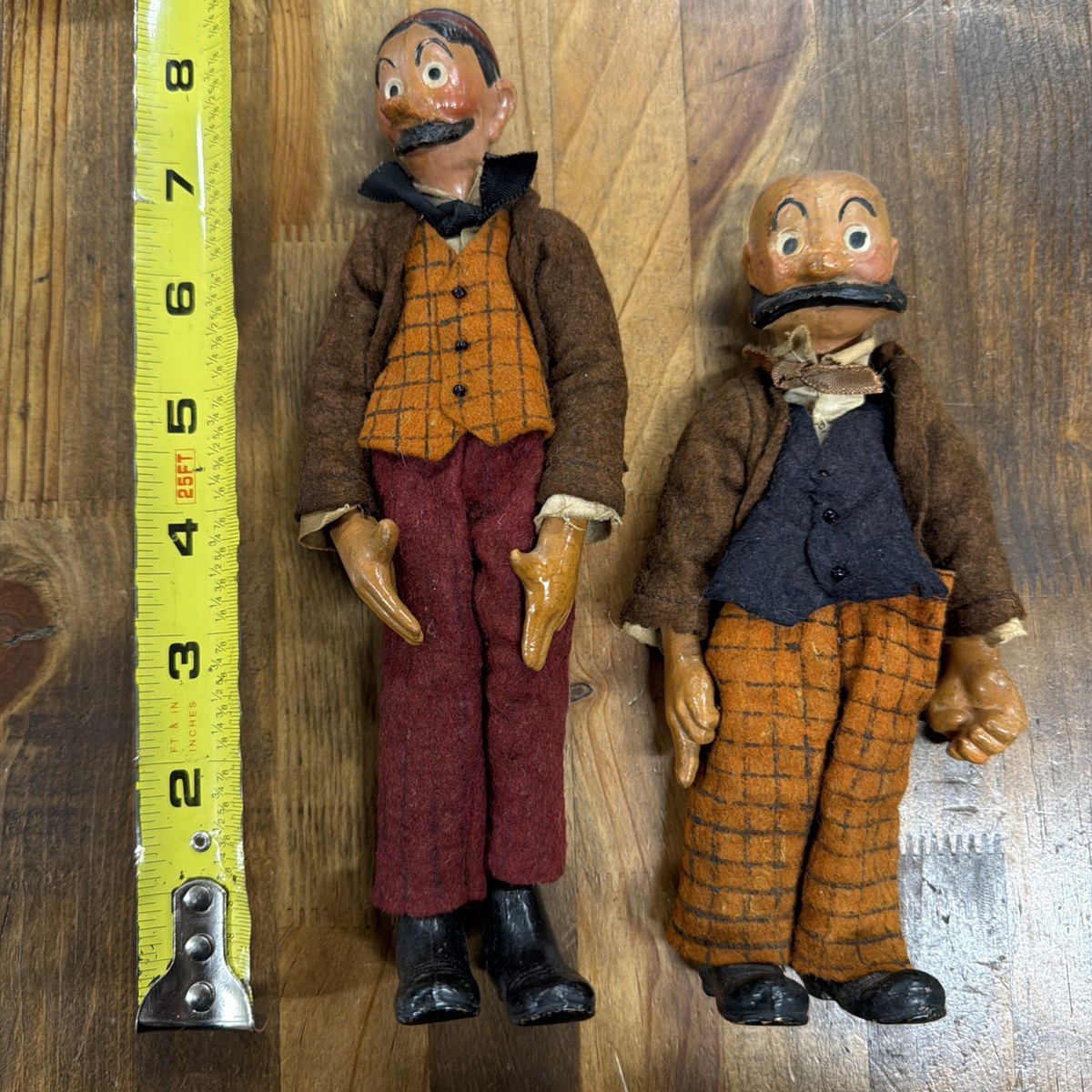 Antique 1920s/30s Swiss Bucherer Mutt And Jeff Character Dolls