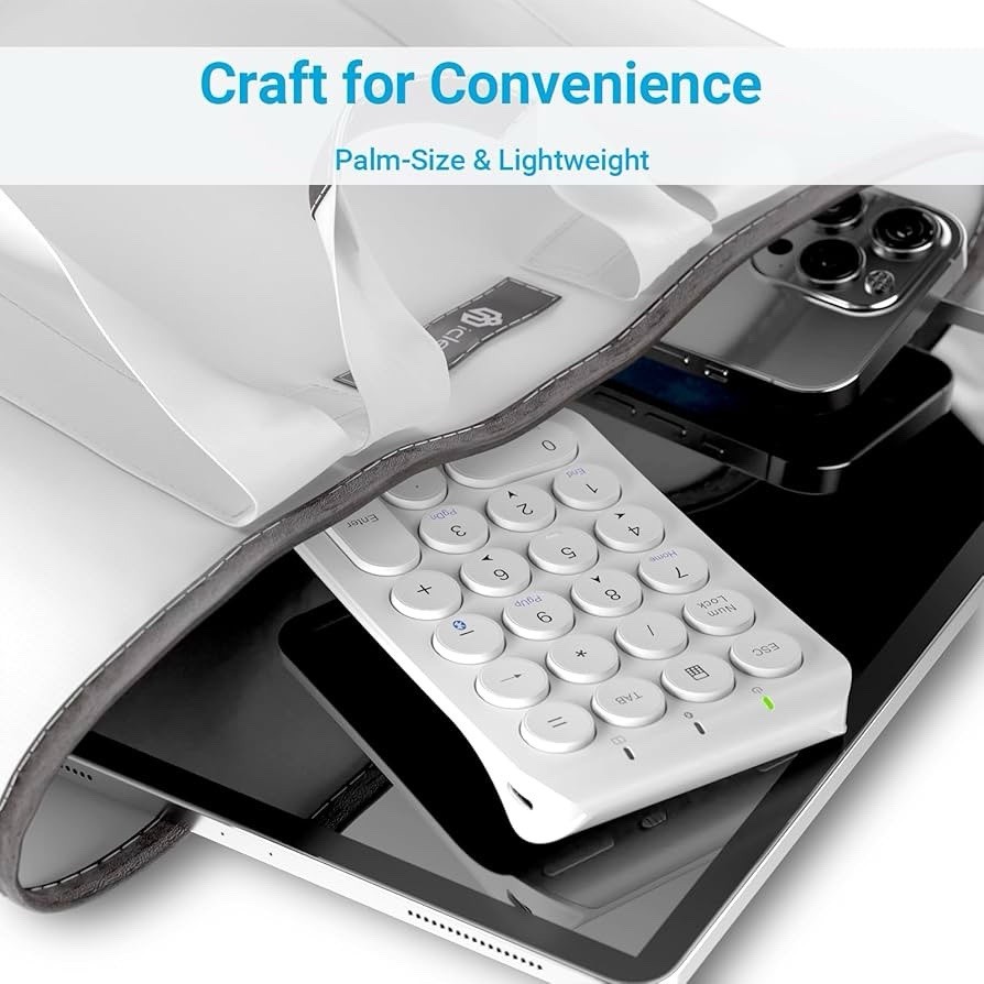 iClever KP08 Wireless Numeric Keypad 22 Keys Number Pad Portable Number Keyboard