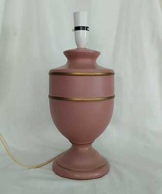 Vintage 1980er Ipris Texas Homecare Altrosa Keramik Tisch Nachttischlampenfuß