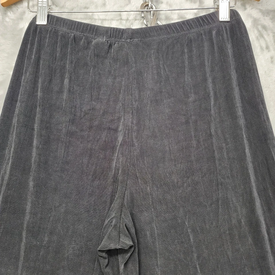 Pantalones Chico's Travelers para mujer 2 L/12 negros tiro alto pierna recta informales Foto 3 de 4