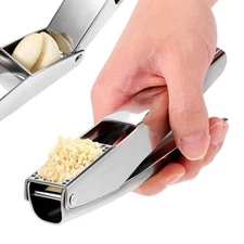 MAGICLULU Garlic Press Stainless Steel Garlic Crusher Garlic Mincer Tool Easy
