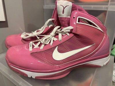 RARE Nike Hyperize Think Pink Basketball Shoes 367193-611 Wmns Size 15