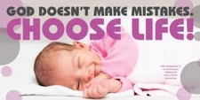 God Doesn't Make Mistakes Pro-Life Vinyl Sign