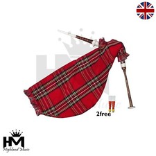 Scottish Goose Bagpipe by Highlandmusic – Royal Stewart with Ivory Mounts