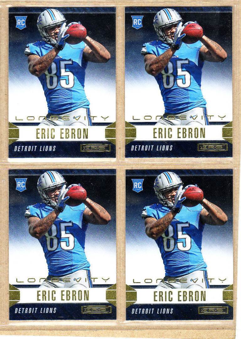 Eric Ebron - 4x 2014 Panini Rookies N Stars Rookie Card-TE-Colts-Lions-Mint
