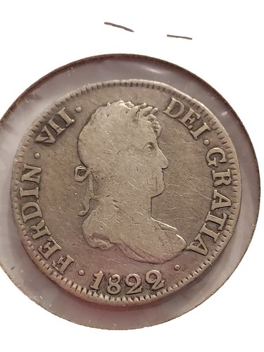 1822-Go JM Guanajuato Mexico Silver 8 Reales Rare 1800's Spanish