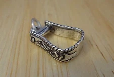 Sterling Silver 3D 15x10mm Fancy Horse Western Stirrup Tack Charm