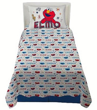 Sesame Street "Elmo  Cookie Monster" Kids Microfiber Sheet Set-AB0DP3N24334